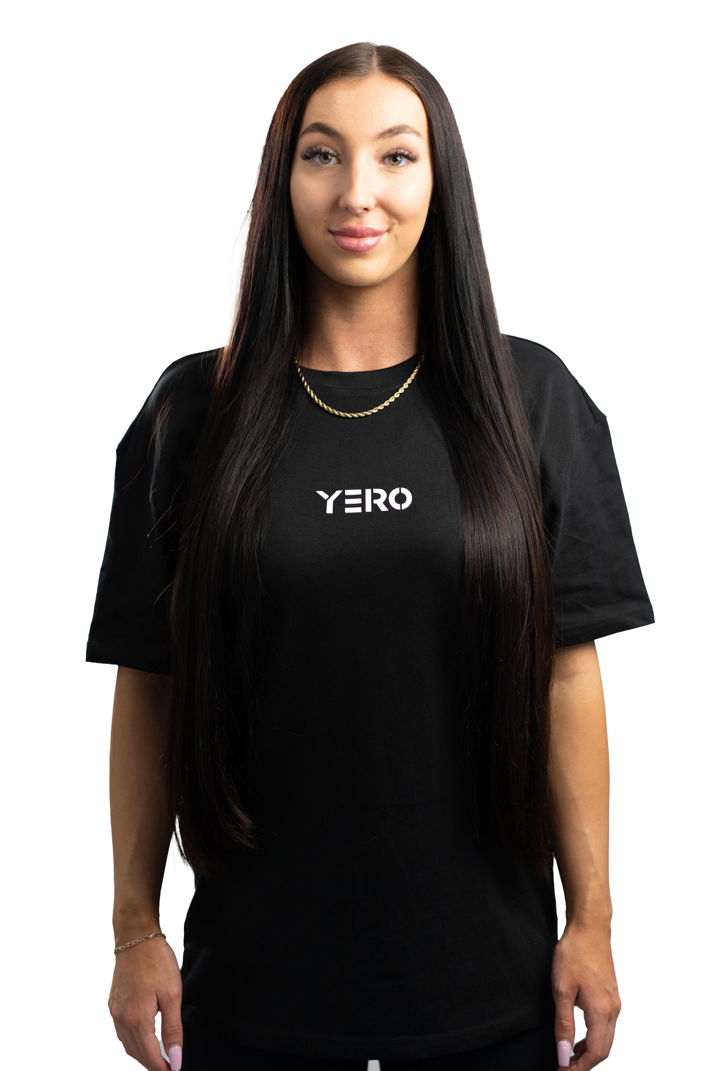 YERO Basic Shirt Oversize UNISEX ohne Backprint schwarz