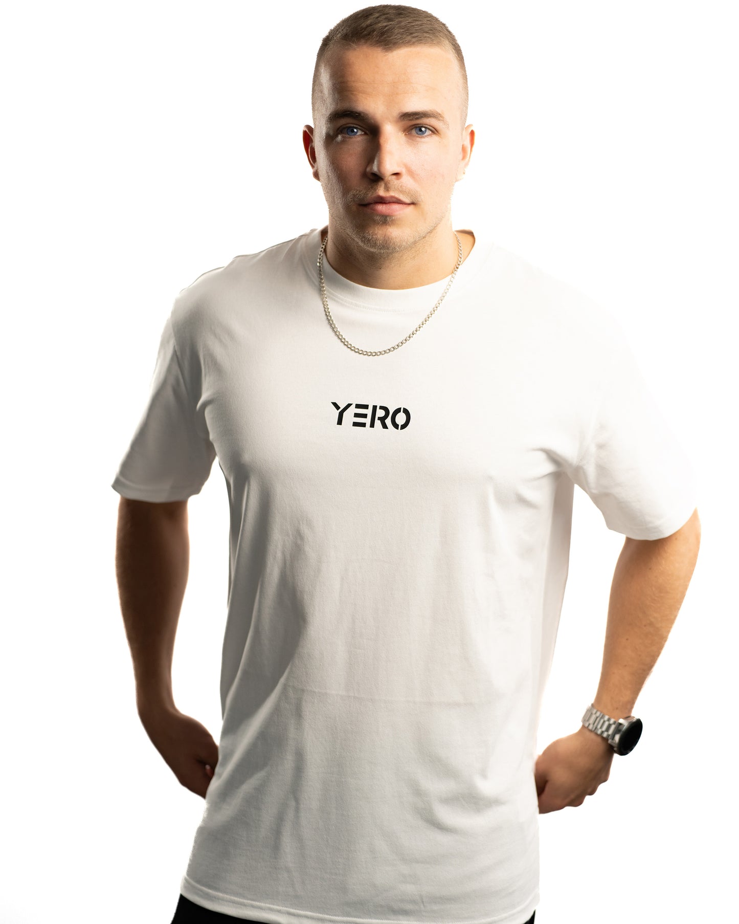 YERO Basic Shirt Oversize UNISEX ohne Backprint weiß