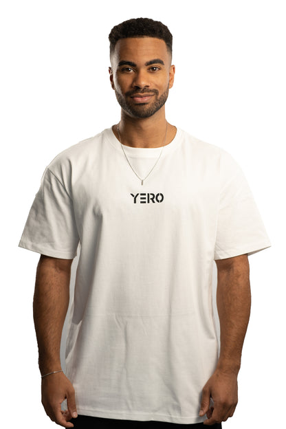 YERO Basic Shirt Oversize UNISEX ohne Backprint weiß