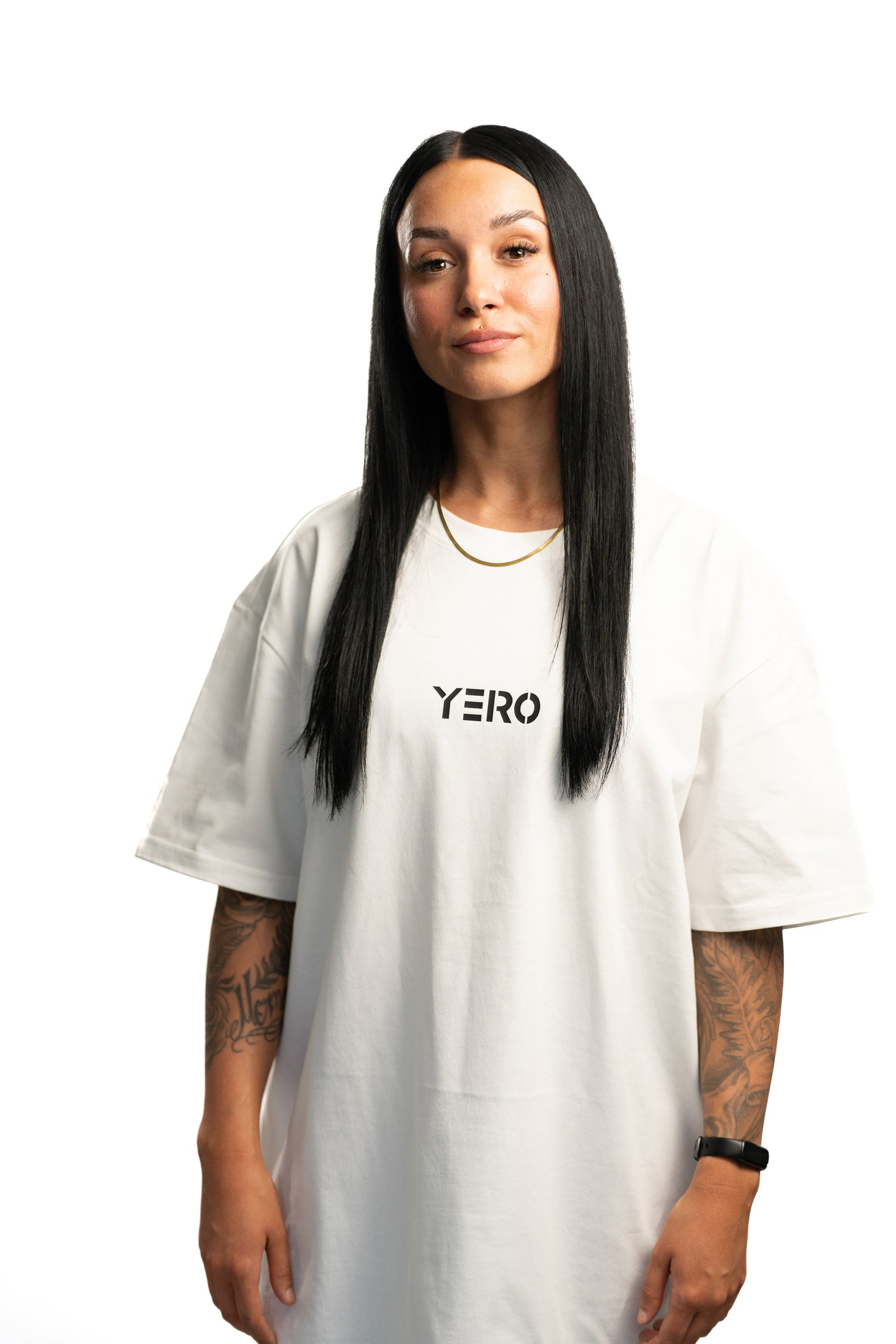 YERO Basic Shirt Oversize UNISEX ohne Backprint weiß
